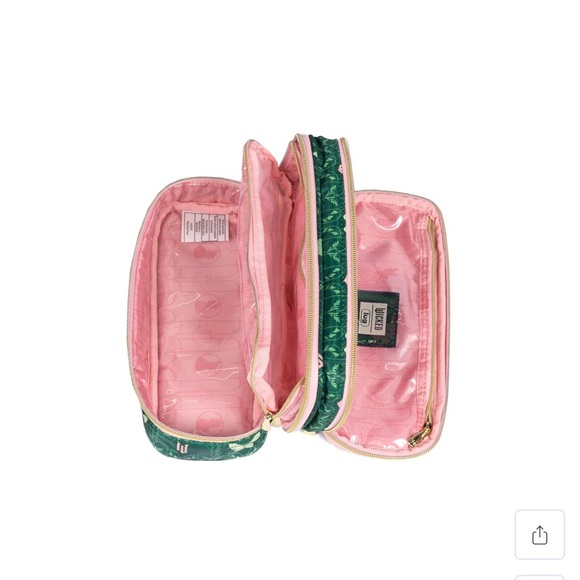 NWT Wicked x Lug Double Decker Cosmetic Case in Friends For Good 💚🩷 - Picture 8 of 10
